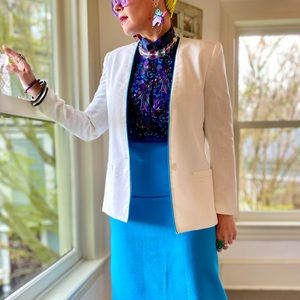 Vintage Electric Blue Power Suit